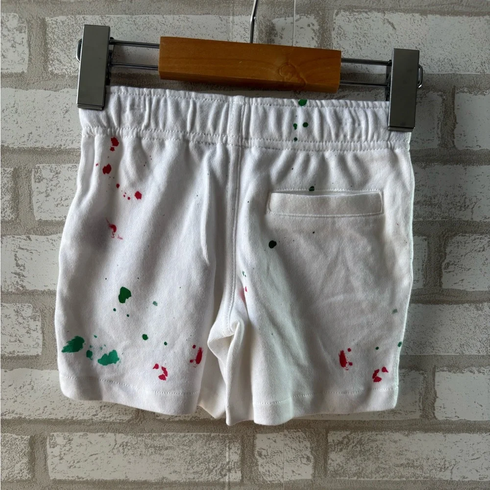 NWT Polo Ralph Lauren Kids Paint Splatter Print Spa Terry Shorts Size 2T‎